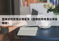 昆明软件开发公司名字（昆明软件开发公司有哪些）