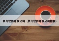 泉州软件开发公司（泉州软件开发公司招聘）