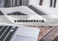 沧州网站建设的简单介绍