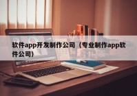 软件app开发制作公司（专业制作app软件公司）