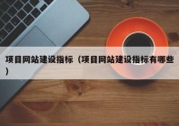 项目网站建设指标（项目网站建设指标有哪些）