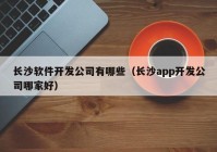 长沙软件开发公司有哪些（长沙app开发公司哪家好）