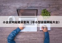 小企业网站建设查询（中小型企业网站大全）