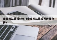 企业网站建设cms（企业网站建设可行性分析）